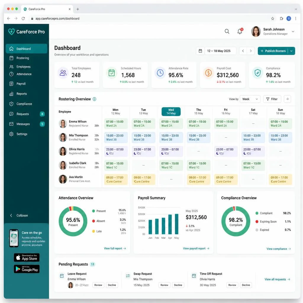 RatedCare Connect interface preview